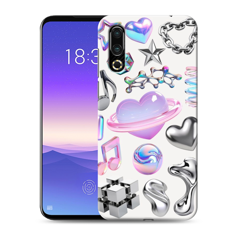 Пластиковый чехол на Meizu 16s с принтом Y2K Пластиковый чехол на Meizu 16s с принтом Y2K