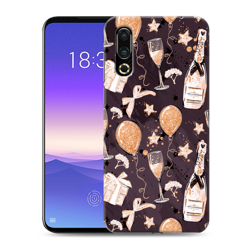 Пластиковый чехол на Meizu 16s с принтом Новый год Пластиковый чехол на Meizu 16s с принтом Новый год
