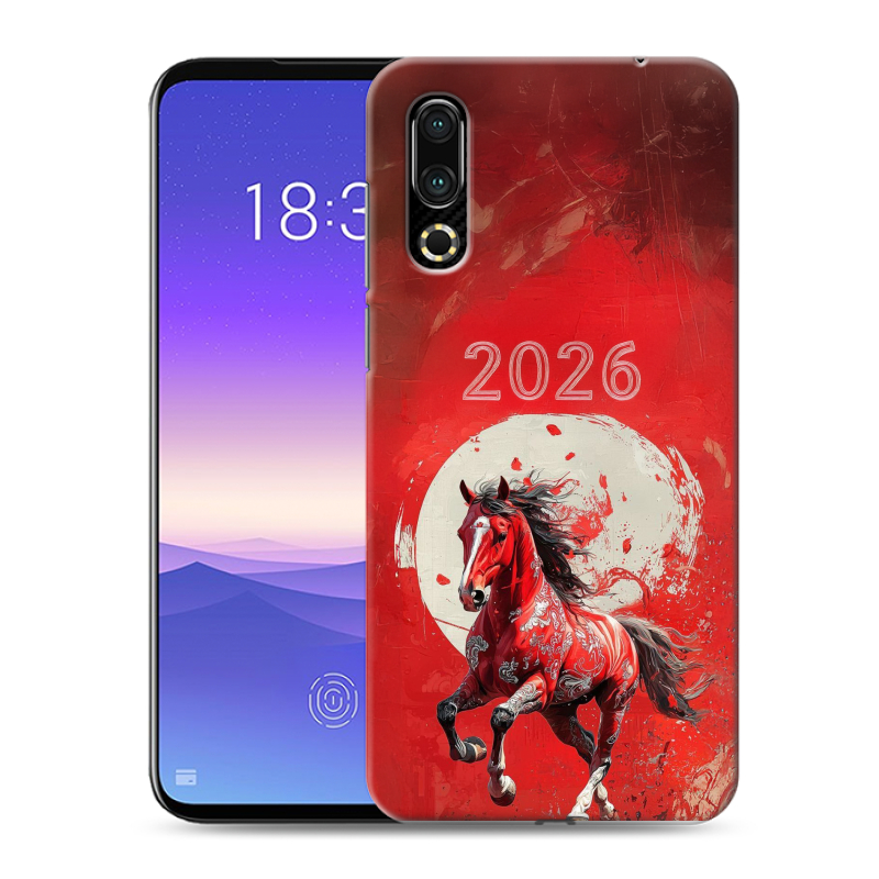 Пластиковый чехол на Meizu 16s с принтом Новый год Пластиковый чехол на Meizu 16s с принтом Новый год
