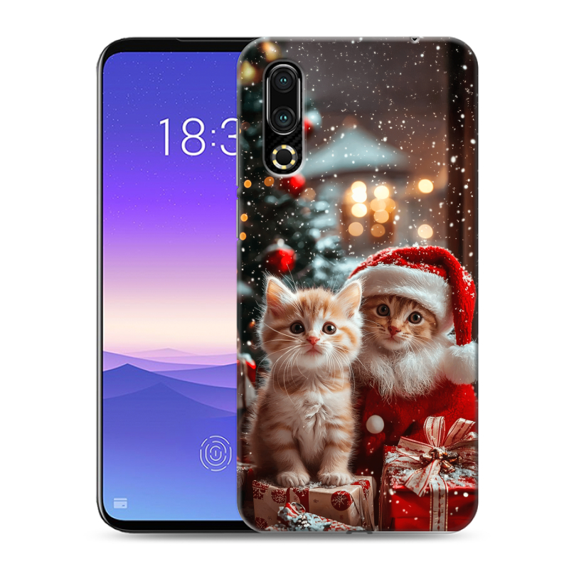 Пластиковый чехол на Meizu 16s с принтом Новый год Пластиковый чехол на Meizu 16s с принтом Новый год