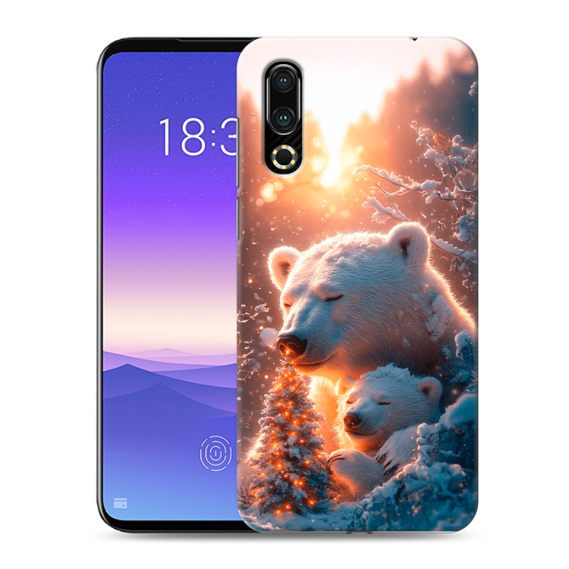Пластиковый чехол на Meizu 16s с принтом Новый год Пластиковый чехол на Meizu 16s с принтом Новый год
