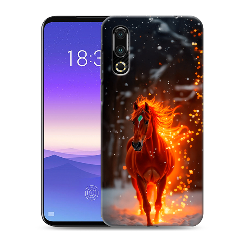 Пластиковый чехол на Meizu 16s с принтом Новый год Пластиковый чехол на Meizu 16s с принтом Новый год