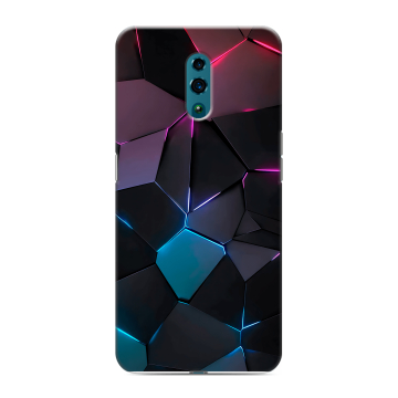 Силиконовый чехол на OPPO Reno с принтом Геометрия неона Силиконовый чехол на OPPO Reno с принтом Геометрия неона