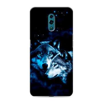 Силиконовый чехол на OPPO Reno с принтом Волки Силиконовый чехол на OPPO Reno с принтом Волки