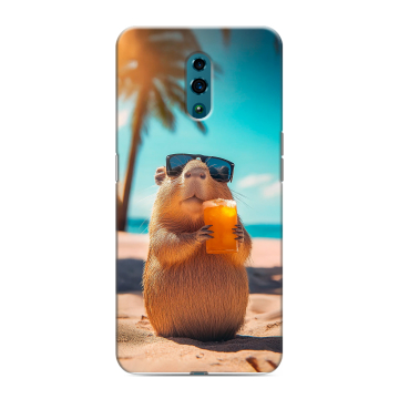 Силиконовый чехол на OPPO Reno с принтом Капибара Силиконовый чехол на OPPO Reno с принтом Капибара