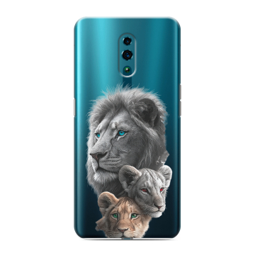 Силиконовый чехол на OPPO Reno с принтом Львы