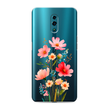 Силиконовый чехол на OPPO Reno с принтом Цветы