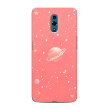 Силиконовый чехол на OPPO Reno с принтом Розовый космос