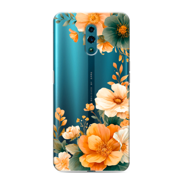 Силиконовый чехол на OPPO Reno с принтом Цветы принт