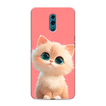 Силиконовый чехол на OPPO Reno с принтом Розовый котенок