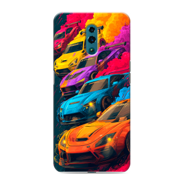 Силиконовый чехол на OPPO Reno с принтом Тачки