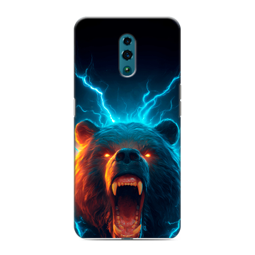 Силиконовый чехол на OPPO Reno с принтом Медведь Силиконовый чехол на OPPO Reno с принтом Медведь