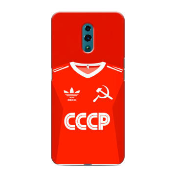 Силиконовый чехол на OPPO Reno с принтом Флаг Герб СССР