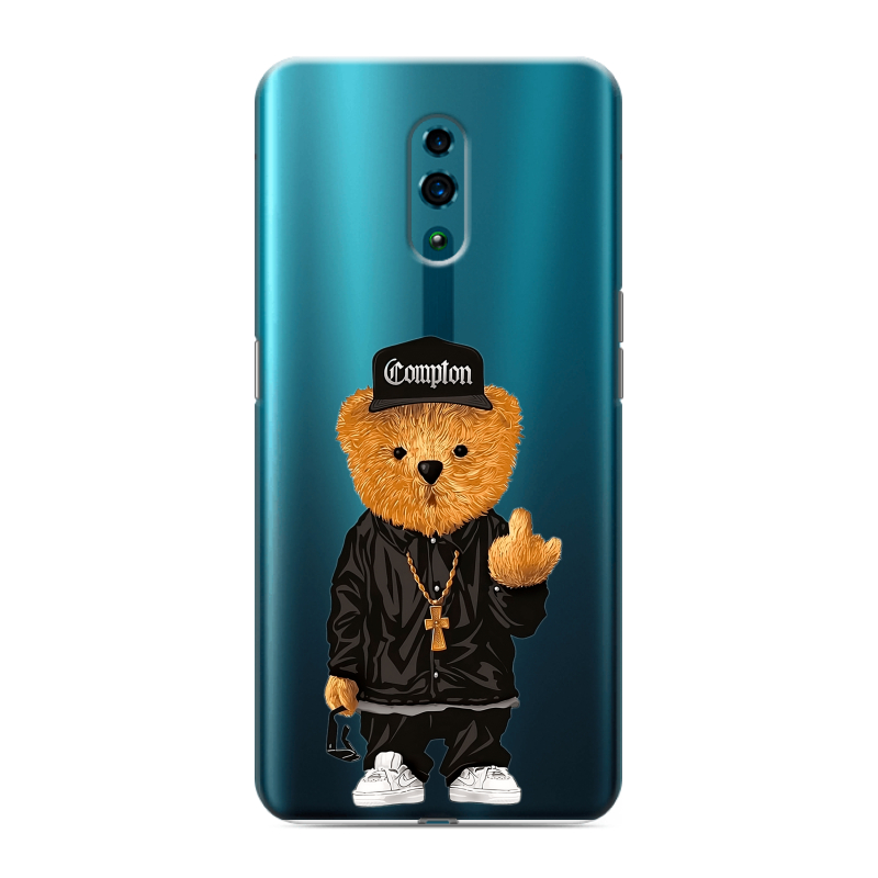 Силиконовый противоударный чехол на OPPO Reno с принтом Плюшевый медведь Силиконовый противоударный чехол на OPPO Reno с принтом Плюшевый медведь