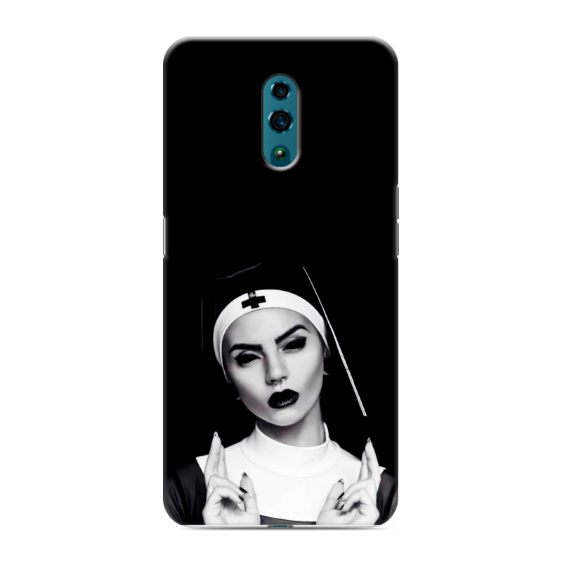 Силиконовый чехол на OPPO Reno с принтом монашка Силиконовый чехол на OPPO Reno с принтом монашка