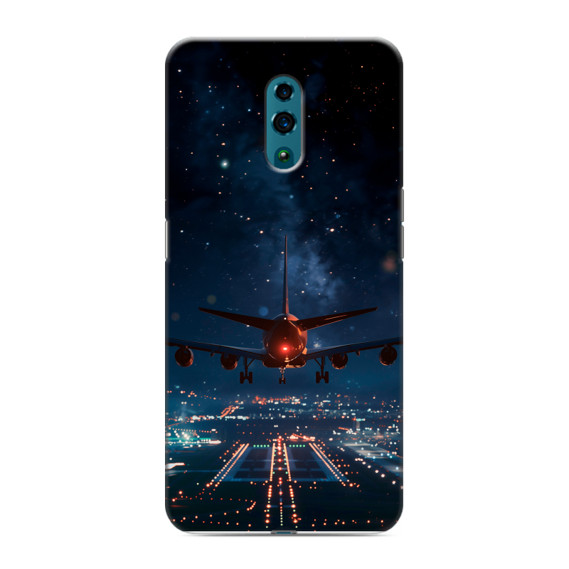 Силиконовый чехол на OPPO Reno с принтом самолет Силиконовый чехол на OPPO Reno с принтом самолет