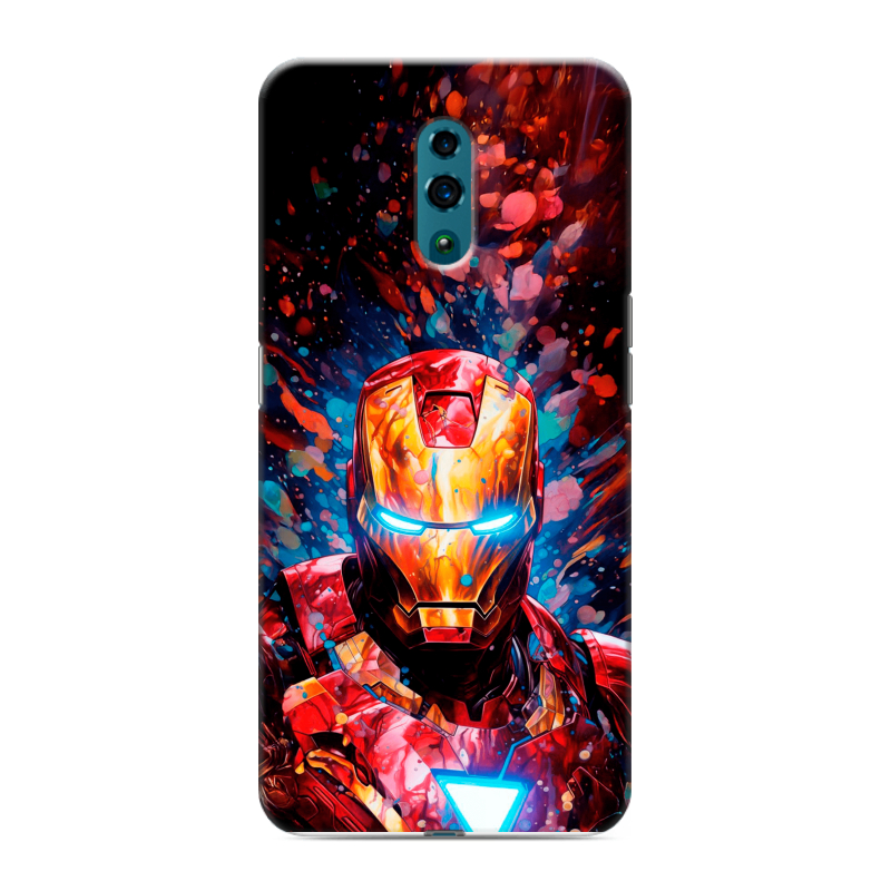Силиконовый чехол на OPPO Reno с принтом Железный человек Ironman Силиконовый чехол на OPPO Reno с принтом Железный человек Ironman