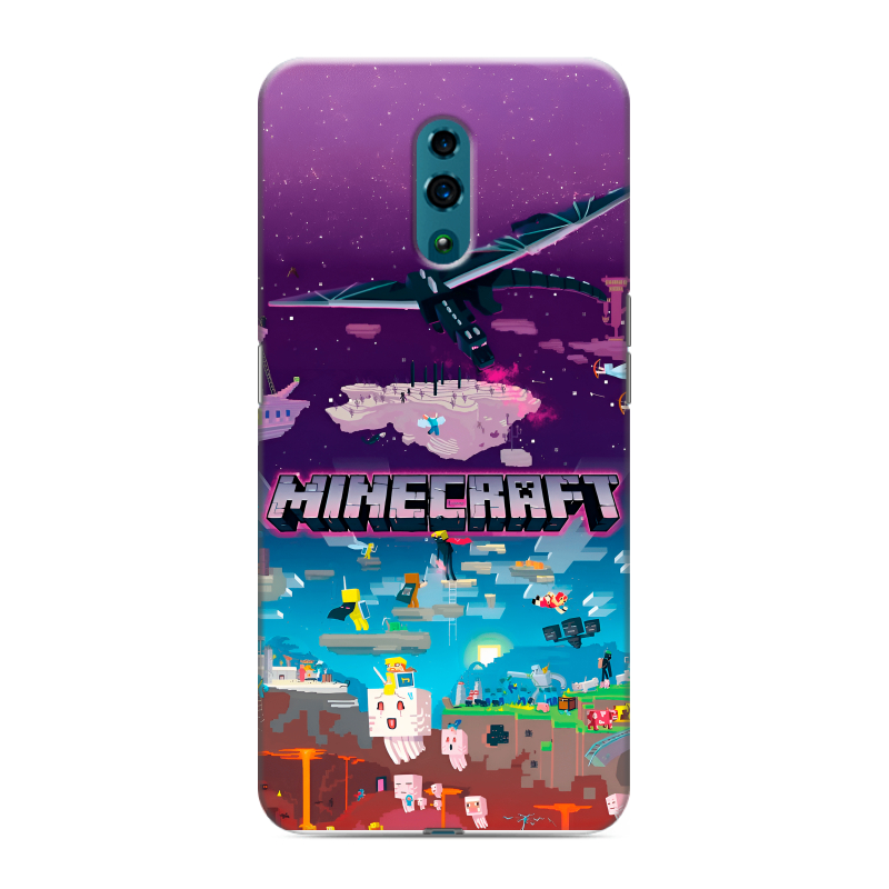 Пластиковый чехол на OPPO Reno с принтом Майнкрафт Minecraft Пластиковый чехол на OPPO Reno с принтом Майнкрафт Minecraft