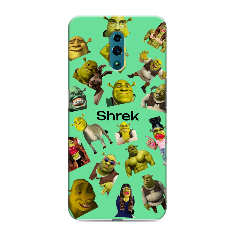 Силиконовый чехол на OPPO Reno с принтом Шрек Shrek Силиконовый чехол на OPPO Reno с принтом Шрек Shrek