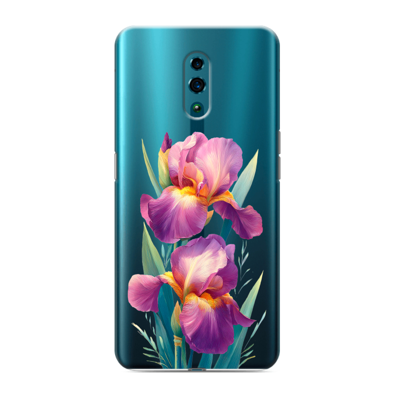 Пластиковый чехол на OPPO Reno с принтом Цветы орхидеи Пластиковый чехол на OPPO Reno с принтом Цветы орхидеи
