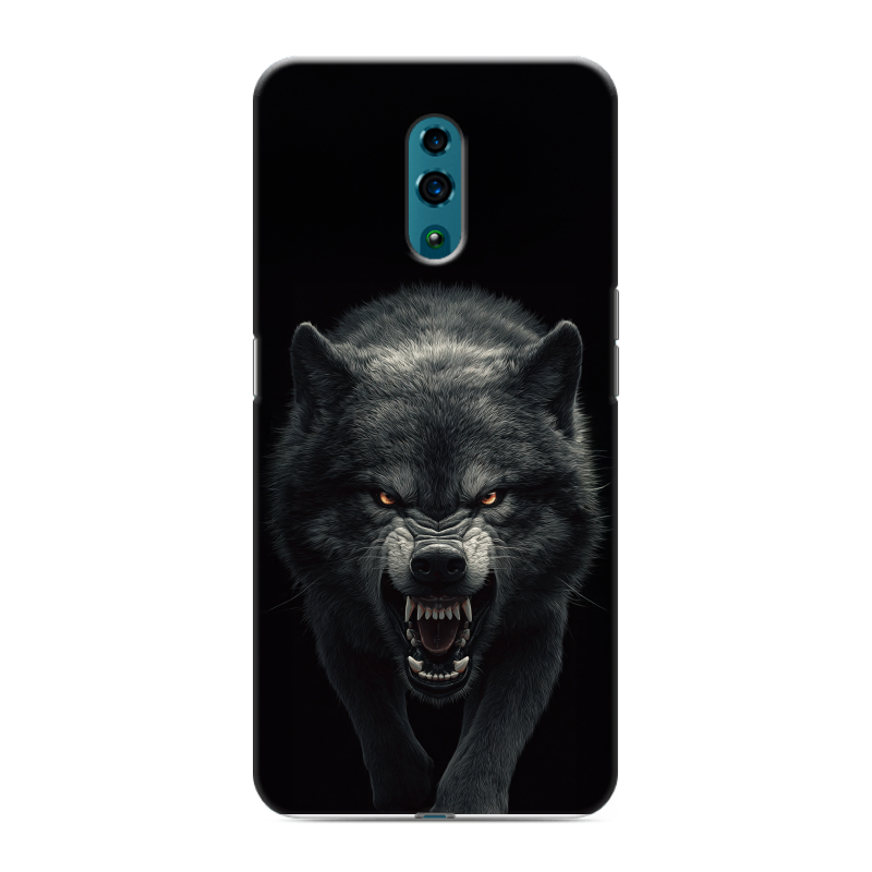 Силиконовый противоударный чехол на OPPO Reno с принтом Волк Силиконовый противоударный чехол на OPPO Reno с принтом Волк