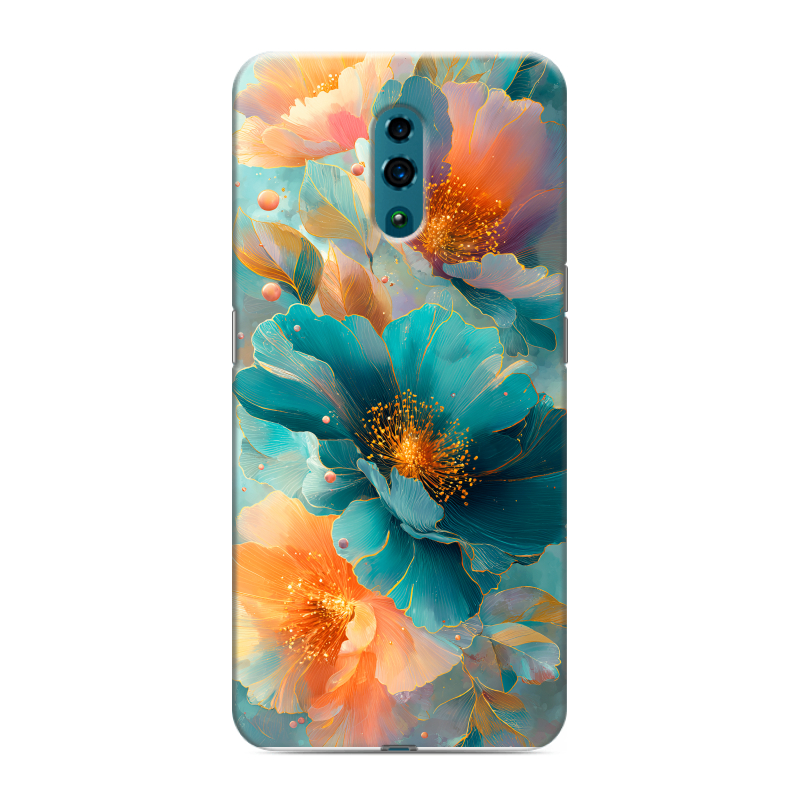 Силиконовый чехол на OPPO Reno с принтом Цветы Силиконовый чехол на OPPO Reno с принтом Цветы