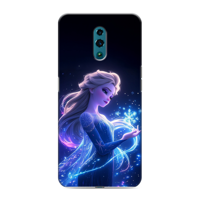 Пластиковый чехол на OPPO Reno с принтом Холодное сердце Frozen Пластиковый чехол на OPPO Reno с принтом Холодное сердце Frozen