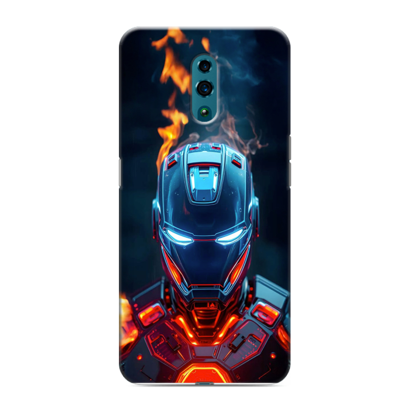 Силиконовый чехол на OPPO Reno с принтом IronMan Железный человек Силиконовый чехол на OPPO Reno с принтом IronMan Железный человек