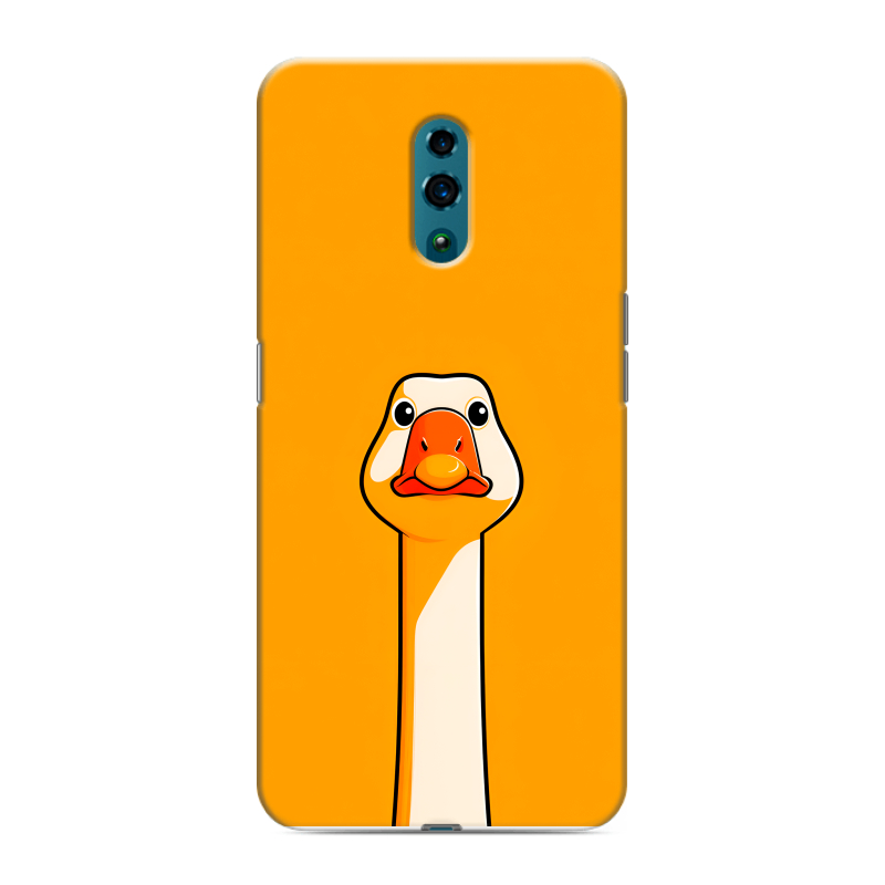 Силиконовый чехол на OPPO Reno с принтом Смешная утка Силиконовый чехол на OPPO Reno с принтом Смешная утка