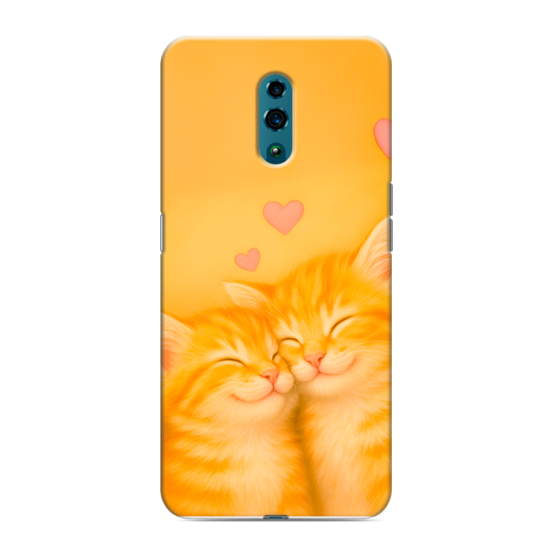 Силиконовый противоударный чехол на OPPO Reno с принтом Милые котята Силиконовый противоударный чехол на OPPO Reno с принтом Милые котята