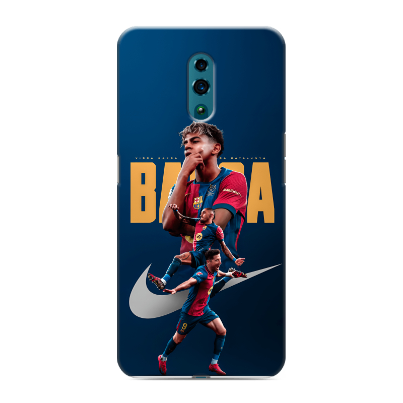 Силиконовый чехол на OPPO Reno с принтом Барселона Barca Yamal Силиконовый чехол на OPPO Reno с принтом Барселона Barca Yamal