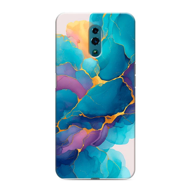 Силиконовый чехол на OPPO Reno с принтом Мрамор блестки Силиконовый чехол на OPPO Reno с принтом Мрамор блестки