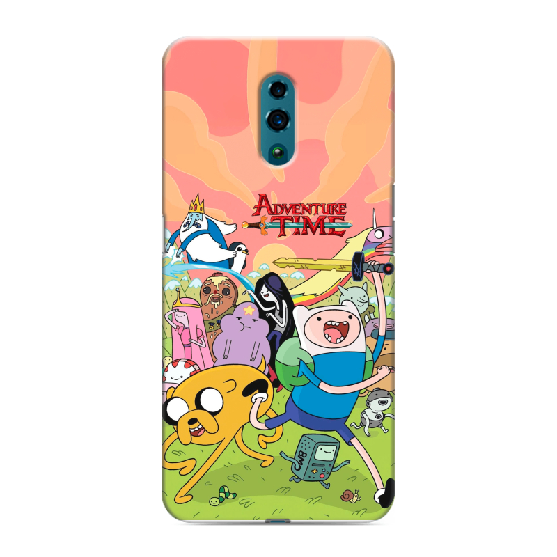 Силиконовый противоударный чехол на OPPO Reno с принтом Adventure time Время приключений Силиконовый противоударный чехол на OPPO Reno с принтом Adventure time Время приключений