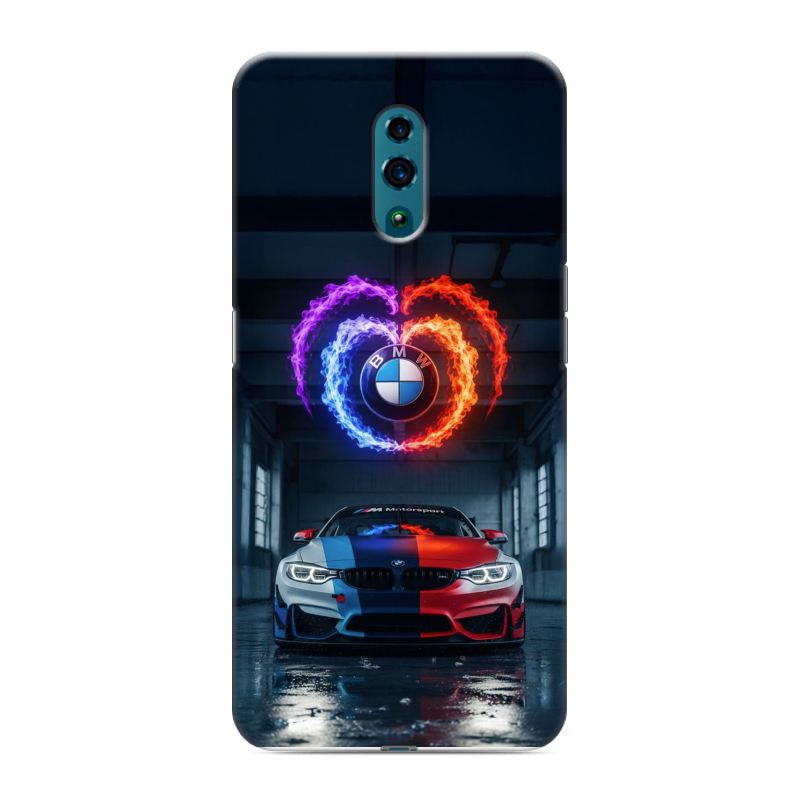 Силиконовый противоударный чехол на OPPO Reno с принтом BMW БМВ Силиконовый противоударный чехол на OPPO Reno с принтом BMW БМВ