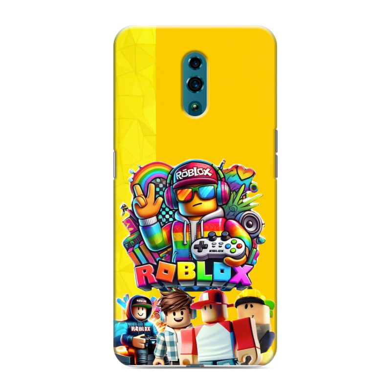 Силиконовый противоударный чехол на OPPO Reno с принтом Roblox Роблокс Силиконовый противоударный чехол на OPPO Reno с принтом Roblox Роблокс