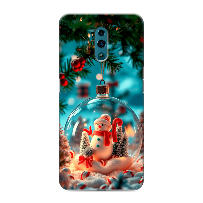 Силиконовый противоударный чехол на OPPO Reno с принтом Новый год Силиконовый противоударный чехол на OPPO Reno с принтом Новый год