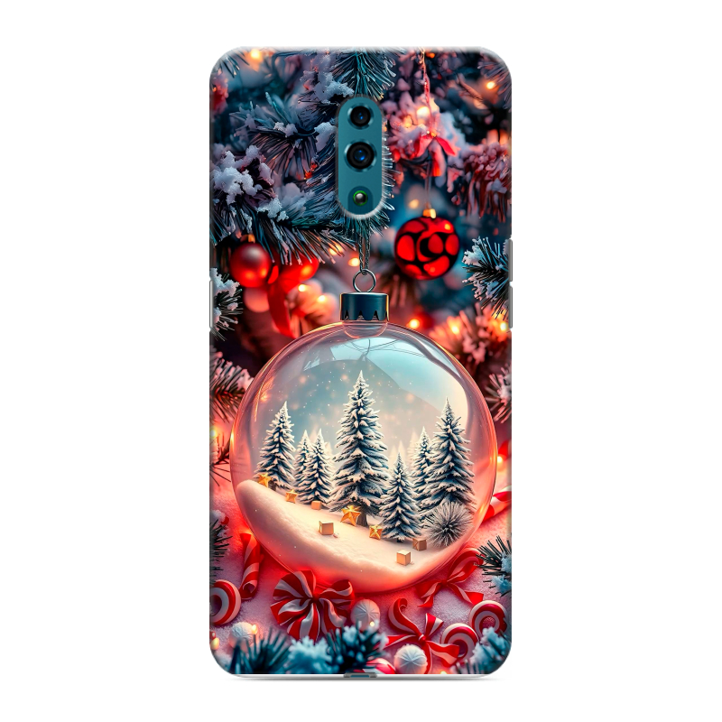 Силиконовый чехол на OPPO Reno с принтом Новый год Силиконовый чехол на OPPO Reno с принтом Новый год