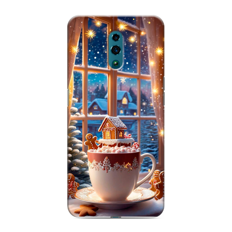 Пластиковый чехол на OPPO Reno с принтом Новый год Пластиковый чехол на OPPO Reno с принтом Новый год