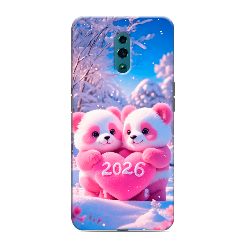 Силиконовый чехол на OPPO Reno с принтом Новый год Силиконовый чехол на OPPO Reno с принтом Новый год