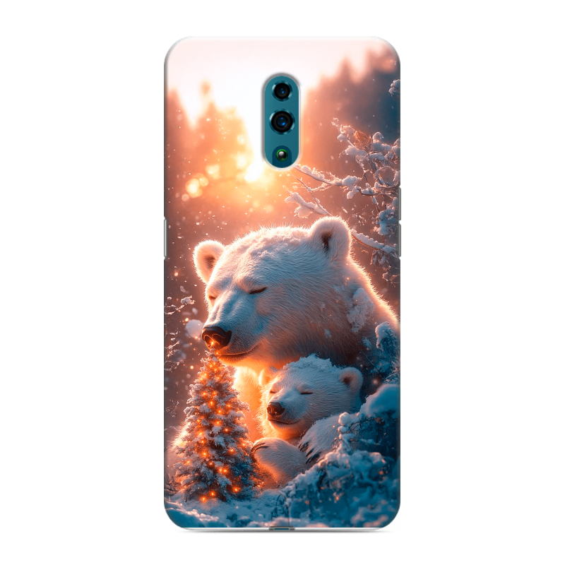 Силиконовый противоударный чехол на OPPO Reno с принтом Новый год Силиконовый противоударный чехол на OPPO Reno с принтом Новый год