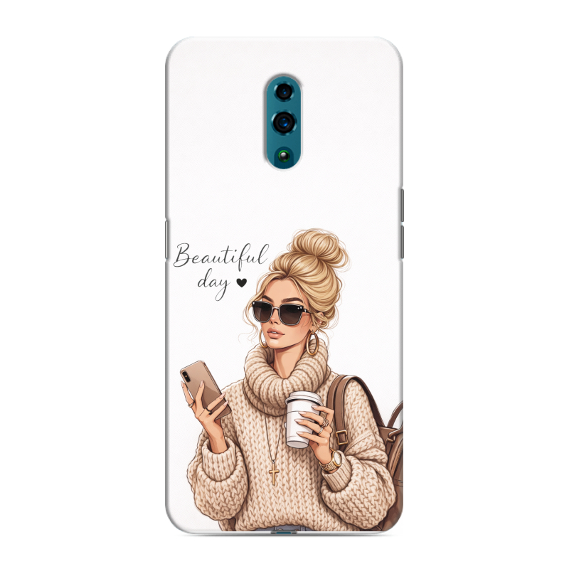Силиконовый чехол на OPPO Reno с принтом женский Силиконовый чехол на OPPO Reno с принтом женский