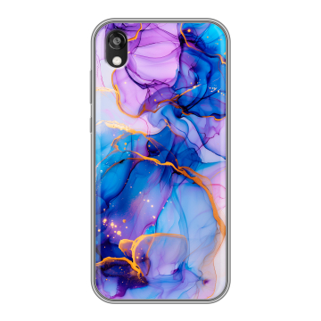 Силиконовый чехол на Huawei Honor 8s с принтом синий мрамор Силиконовый чехол на Huawei Honor 8s с принтом синий мрамор