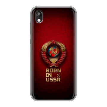Силиконовый чехол на Huawei Honor 8s с принтом Флаг Герб СССР