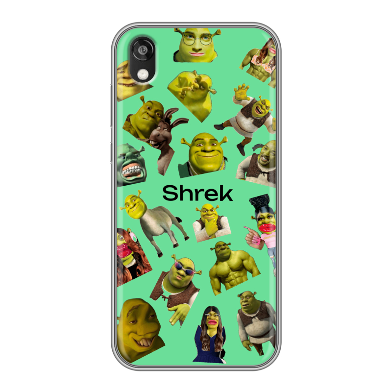 Силиконовый противоударный чехол на Huawei Honor 8s с принтом Шрек Shrek Силиконовый противоударный чехол на Huawei Honor 8s с принтом Шрек Shrek