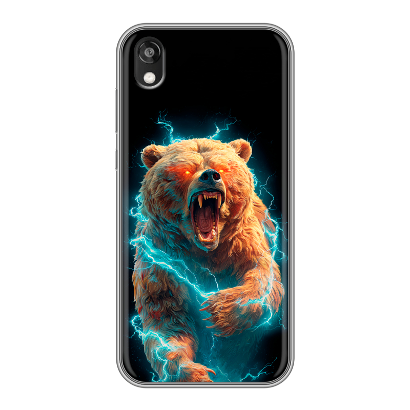 Силиконовый чехол на Huawei Honor 8s с принтом Медведь Силиконовый чехол на Huawei Honor 8s с принтом Медведь