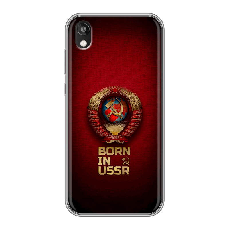 Силиконовый чехол на Huawei Honor 8s с принтом Флаг Герб СССР Силиконовый чехол на Huawei Honor 8s с принтом Флаг Герб СССР