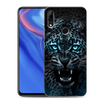 Силиконовый противоударный чехол на Huawei P Smart Z с принтом Темный леопард Силиконовый противоударный чехол на Huawei P Smart Z с принтом Темный леопард
