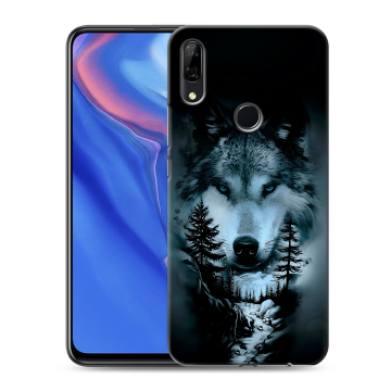 Силиконовый противоударный чехол на Huawei P Smart Z с принтом Лесной волк Силиконовый противоударный чехол на Huawei P Smart Z с принтом Лесной волк
