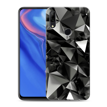 Силиконовый противоударный чехол на Huawei P Smart Z с принтом Черные кристаллы Силиконовый противоударный чехол на Huawei P Smart Z с принтом Черные кристаллы