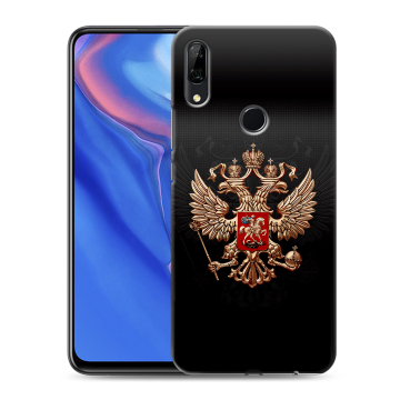 Силиконовый противоударный чехол на Huawei P Smart Z с принтом Герб России Силиконовый противоударный чехол на Huawei P Smart Z с принтом Герб России